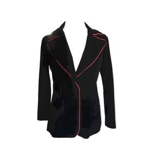 Vintage Black Velour Blazer